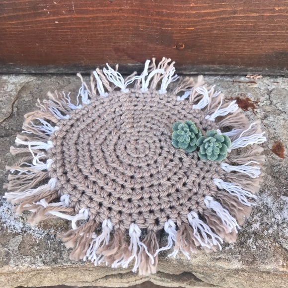 HandMade Boho Style Mug Rugs (4) - Picture 5 of 9